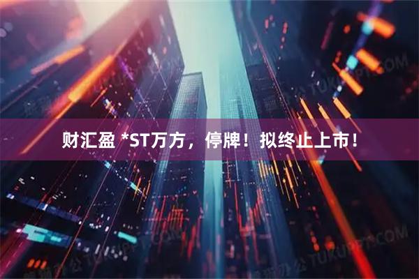 财汇盈 *ST万方，停牌！拟终止上市！