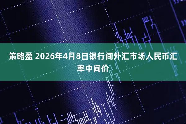 策略盈 2026年4月8日银行间外汇市场人民币汇率中间价