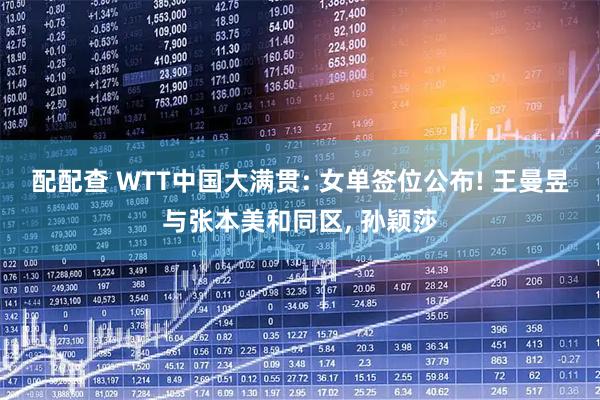 配配查 WTT中国大满贯: 女单签位公布! 王曼昱与张本美和同区, 孙颖莎