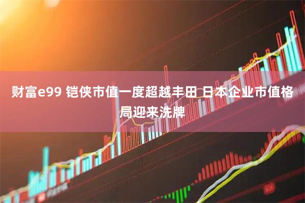 财富e99 铠侠市值一度超越丰田 日本企业市值格局迎来洗牌